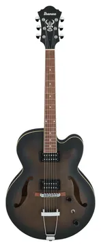 Ibanez af55tkf transparent black flat chitarra semiacustica