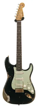Fender Custom Shop 1961 Stratocaster Heavy Relic Black Gold Hardware #R148660