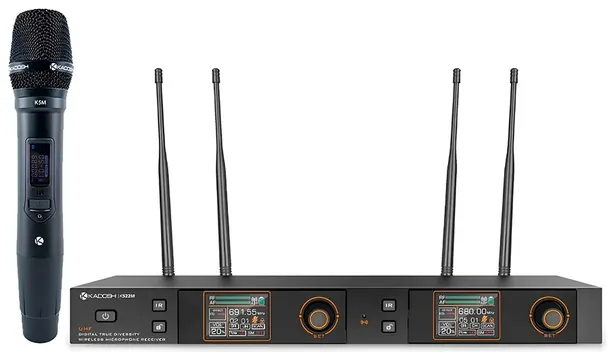 Kadosh Microfone Kadosh K522M Sem Fio Duplo de Mão Recarregável