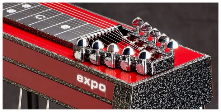 Expo Special Order - Choice of 5 Colours of GFI S10E Expo Model Pedal Steel Guitar with Hardcase [10-string Single Neck with 3 pedals & 4 Knee Levers - Made in USA]