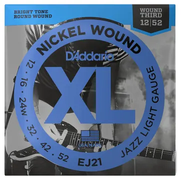 D'addario EJ21 Nickel (.12-.52) Jazz Light