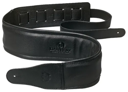 Harvest Guitar strap, goat nappa SV, Black