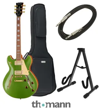 Harley Benton HB-35Plus Metallic Gree Bundle