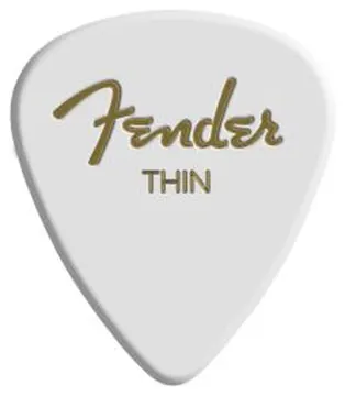 Fender 351 Shape Thin Classic White Blister 12Pz