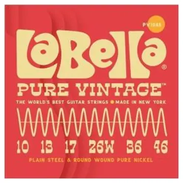 La Bella Pure Vintage Electric Guitar Strings - .010-.046, Light, L-PV1046