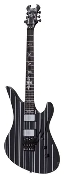 Schecter Synyster Custom Gloss Black with Silver Pin Stripes