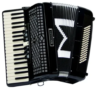 Michael Acordeon Michael ACM8007 SPB de 80 Baixos Preto Sólido