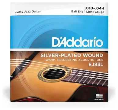 D'Addario EJ83L - Acosutic Gypsy Jazz, Ball End | 010-044