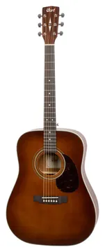 Cort Earth 70 BR2 Dreadnought Akustik-Gitarre, braun hochglanz
