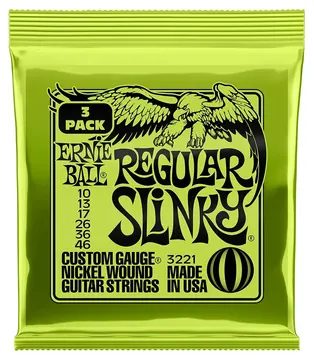 Ernie Ball REGULAR SLINKY 10-46 (3 SET PACK)