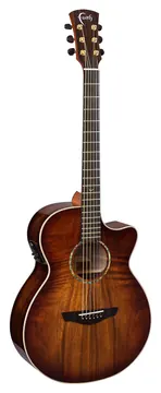 Faith FVBMB AAA Trembesi Venus Electro Acoustic Guitar, Blood Moon Burst