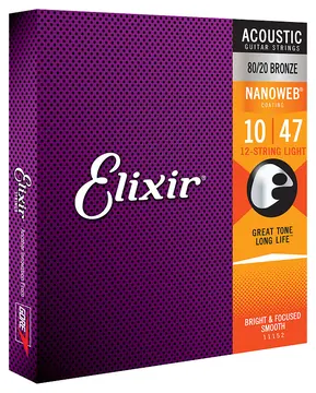 Elixir 11152 12-String Akustik Bronze CL Nano 010/47