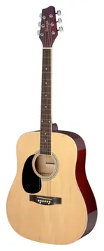 Stagg SA20D 3/4 LH-N 3/4 akoestische gitaar, dreadnought, met lindehouten bovenblad, naturel, linkshandig model