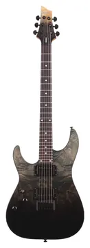Schecter C-1 Standard Black Fade Burst Burl Left handed