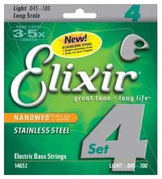 Elixir Nanoweb Bass Long Scale Stainless Steel Light 45-100