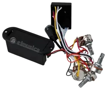 Custom Sound Circuito Ativo Para Contra-Baixo Custom Sound - Modelo CCB9010 (Preto)