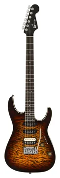 Charvel Pro-Mod Plus Dinky DK24 HSS 2PT EB QM Ebo Amber Tiger Eye