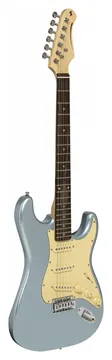 Stagg SES-30 IBM Standard "S" Electric Guitar, Ice Blue Metallic