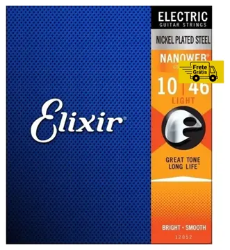 Encordoamento Cordas Elixir Guitarra .010 Nickel Plated Steel