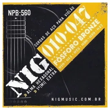 NIG Encordoamento Violão Aço Nig 010 Fósforo Bronze