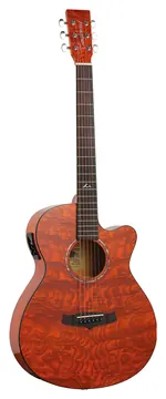 Tanglewood TA4CEHN Azure Super Folk Elektro-Akustik-Gitarre, shoreline amber gloss