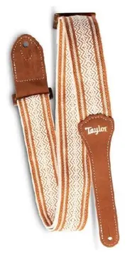 Taylor Academy Strap White/Brown Jacquard