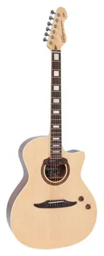 Vintage VRE900NA Guitarra eletroacústica Revo Elektra Natural Silk