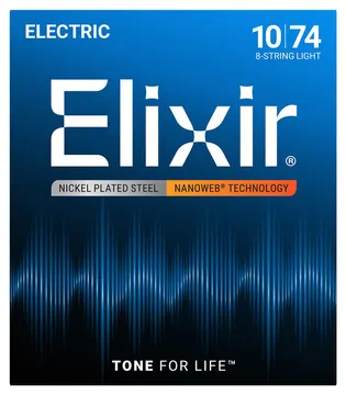 Elixir 12062 Nanoweb 8-String Light .010-074