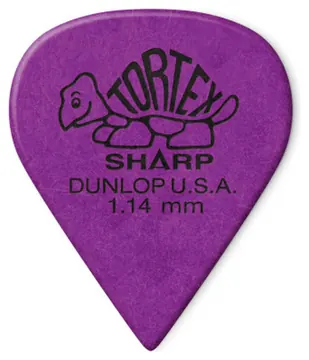 Dunlop Tortex Plektren Sharp 1,14 mm