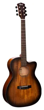Cort CORE-OC AMH Open Pore Black Burst Westerngitarre mit Pickup und Cutaway inkl. Softcase