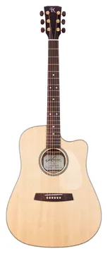 Kremona M20E Westerngitarre vollmassive Engelmannfichte, Sapele mit Tonabnehmer und Tasche