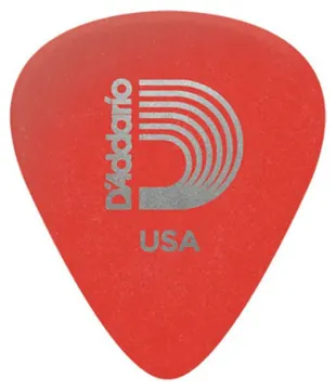 D'Addario 10 Standard Pick Duralin Red Super Light .50mm