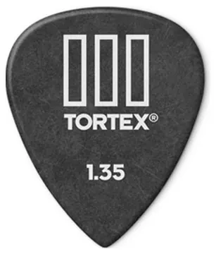 Jim Dunlop 462 Tortex III Players Pack 1,35mm Plektrum (12 Stück), schwarz