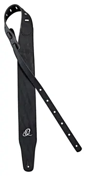 Ortega OSVG-75BK Vegan Premium Kunststoff Gitarrengurt (75mm), schwarz