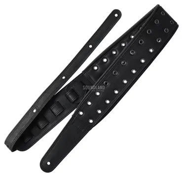 Richter Gurte Richter 1815 Blackness Gunblack Grommets Gitarrengurt