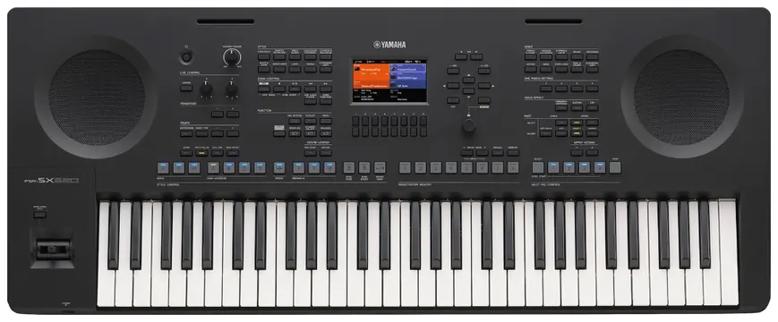 Teclado Yamaha PSR SX620 Arranjador Com Fonte e Porta Partitura