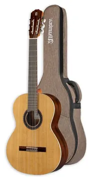 Guitarra Clássica Alhambra 1C HT LH Cedro Sapele com Saco 10mm