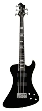 Hagstrom Nekromant 5 -09 E-Bass, black gloss