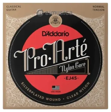 D'addario Encordoamento para Violão de Nylon D'addario EJ45N - Modelo Pro-Arté em Tensão Média (Normal Tension)