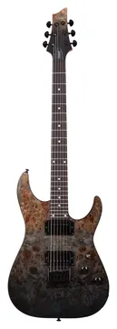 Schecter C-1 Standard Black Fade Burst Burl