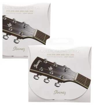 Acoustic Guitar Strings Ibanez IACS6C Coated Bronze 12-53 Light X2 SET OFFER