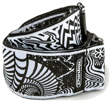Dunlop ILD02 Courroie I Love Dust Vortex Jacquard Black/white