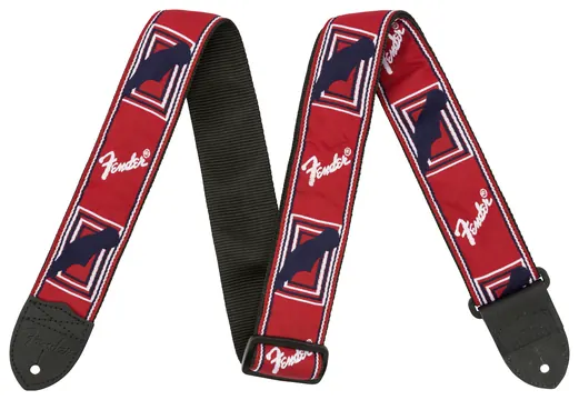 Fender Gurt Fender Monogramm rot/weiß/blau