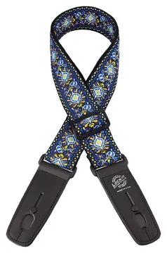 Lock-It Guitar Straps Lock-It Retro Vintage Series Strap in Blue Chill