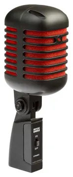 Eikon DM55V2RDBK Microfono Dinamico Professionale Vintage Ediz. Nero/Rosso
