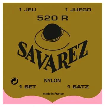 Encordoamento Savarez 520 R Violão Nylon Tensão Alta Tradicional