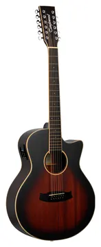 Tanglewood TW612CEAVB Electro Acoustic 12 String Venetian Cutaway Autumn Vintage Burst