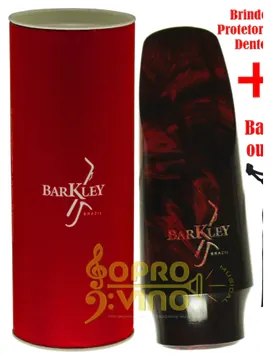 Barkley Boquilha Sax Soprano Barkley Smooth Jazz 7 Vermelha e Preto Bag Protetor Brindes