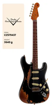 Fender Custom Shop CS Stratocaster LTD Super Heavy Relic 3a RW Aged Black #CZ579437