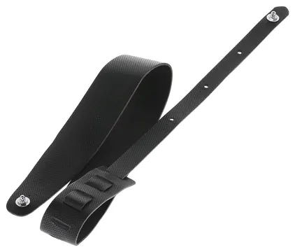 Gewa 531.369 Gitarrengurt Premium Plain 70 Security Locks Ledergurt (70mm), black punctured